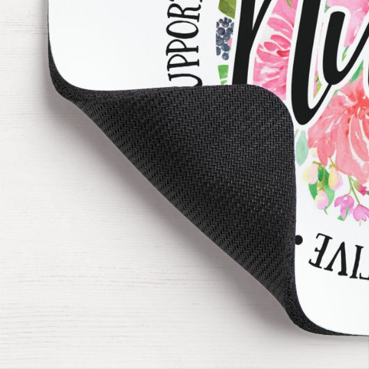 Floral Inspirerend verpleegster Muismat (Hoek)