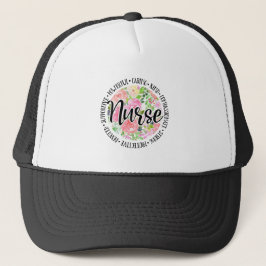 Floral Inspirerend verpleegster Trucker Pet