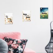 Floral Inspirerend Wall Art - Set van 3 Home Quot (Woonkamer)