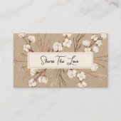 Floral Interieur Ontwerp Kraft papier Verwijzing K Visitekaartje (Voorkant)