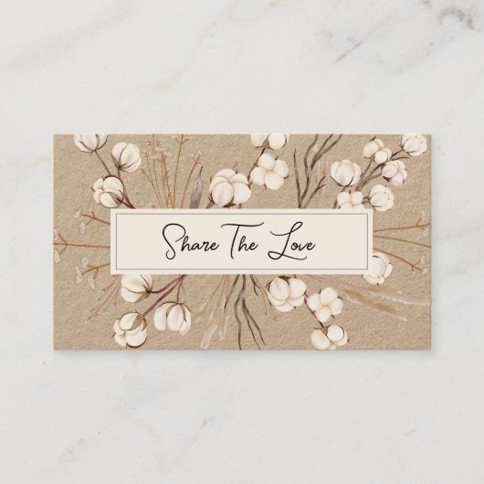 Floral Interieur Ontwerp Kraft papier Verwijzing K Visitekaartje (Voorkant)