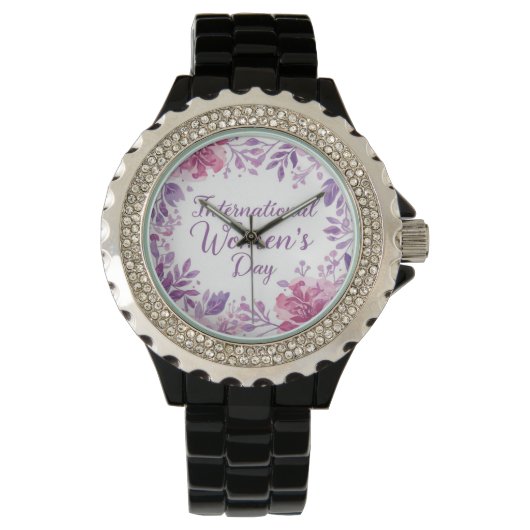 Floral International Women's Day 2026 Horloge (Voorkant)