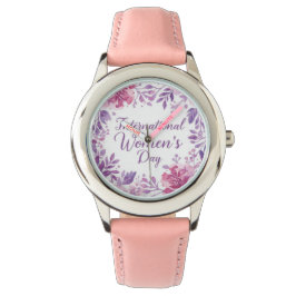 Floral International Women's Day 2026 Horloge