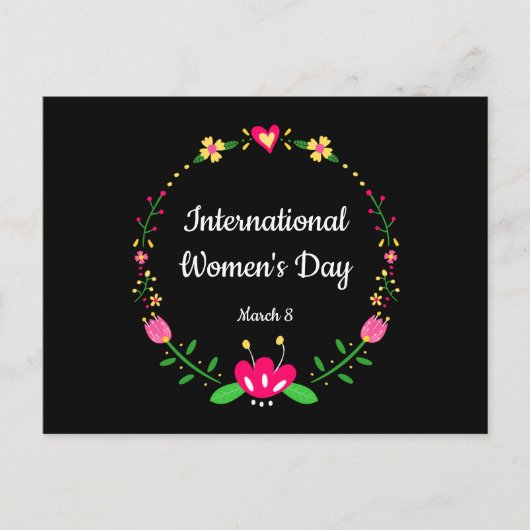 Floral International Womens Day Briefkaart (Voorkant)