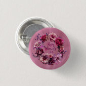 Floral Internationale Vrouwendag 2025 Ronde Button 3,2 Cm (Voorkant /achterkant)