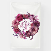 Floral Internationale Vrouwendag 2025 Spandoek (Verticaal)