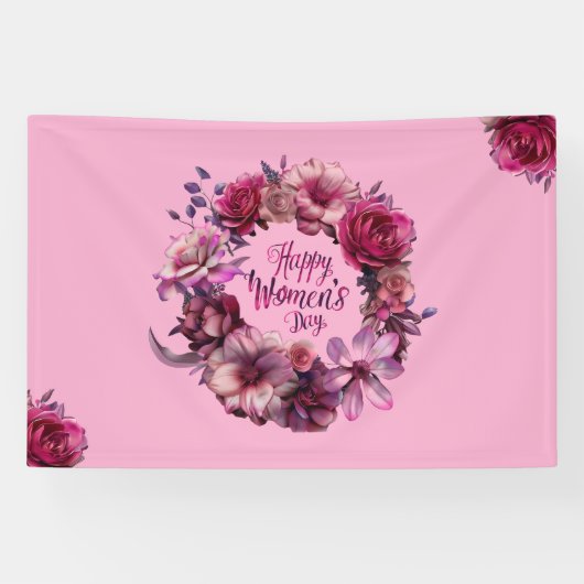 Floral Internationale Vrouwendag 2025 Spandoek (Horizontaal)