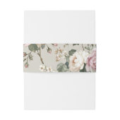 Floral Invitation Belly Band Wrap Uitnodigingen Wikkel (Achterkant Voorbeeld)