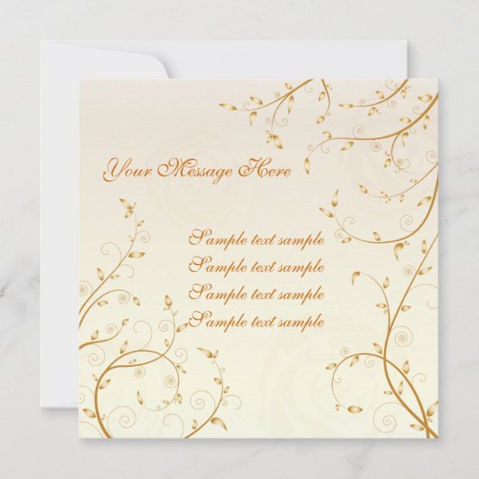 Floral Invitation Card 03 Kaart (Voorkant)