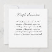 Floral Invitation Card Kaart (Achterkant)