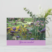 Floral Invitation-Card (lavender) Kaart (Staand voorkant)
