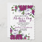 Floral Invitation Flat Card op moederdag Kaart (Voorkant)