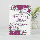 Floral Invitation Flat Card op moederdag Kaart (Staand voorkant)