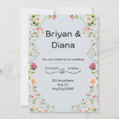 Floral Invitation  Kaart (Voorkant)