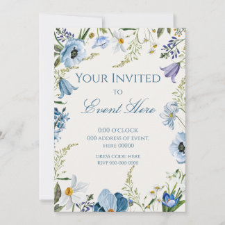 FLORAL INVITATION KAART