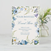 FLORAL INVITATION  KAART (Staand voorkant)