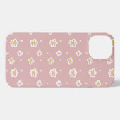 Floral iphone 13 glanzend hoesje (Achterkant horizontaal)