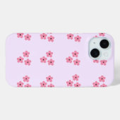 Floral iphone 15 Case (Achterkant (horizontaal))