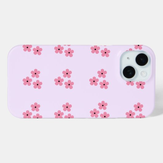 Floral iphone 15 Case (Achterkant (horizontaal))