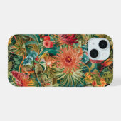 Floral iphone 15 hoesje (Achterkant horizontaal)