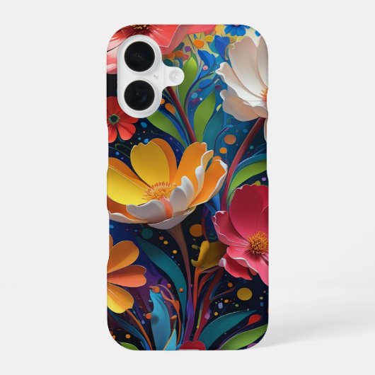 Floral iPhone 16 Hoesje (Achterkant)