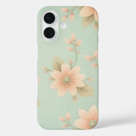 Floral iphone 16 hoesje mat