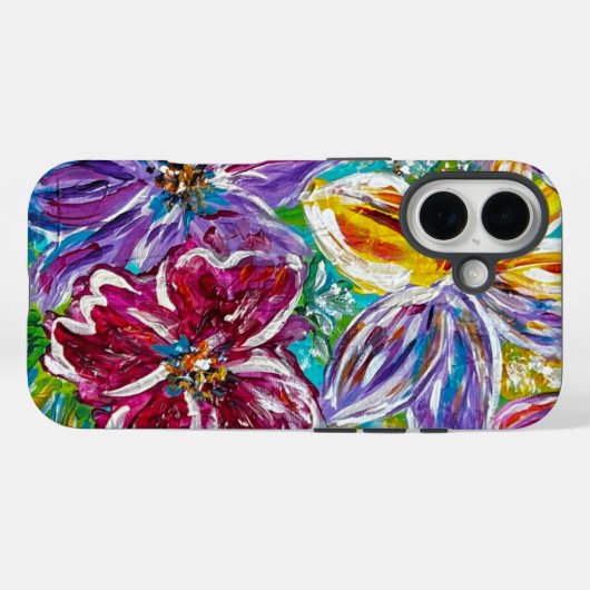Floral iPhone case (Achterkant (horizontaal))