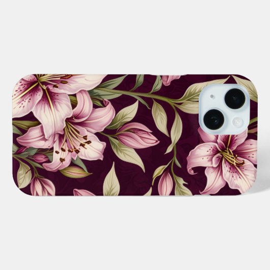Floral iPhone case (Achterkant (horizontaal))