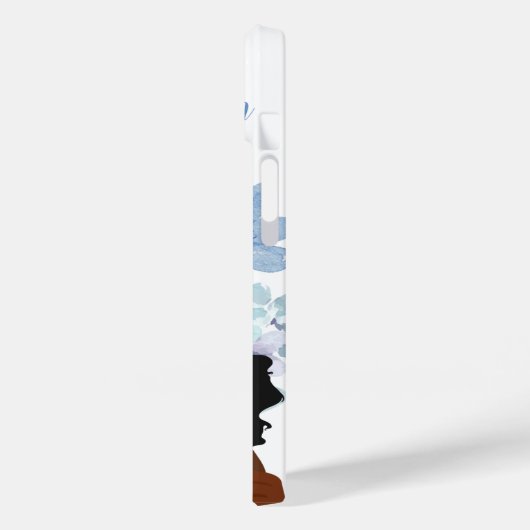 Floral iPhone Case - Elegant "Woman" Design (Achterkant / Links)