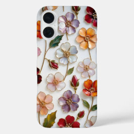 Floral iPhone Case Stained Glass Pastel Flowers