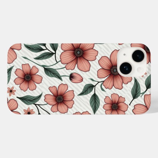 Floral iphone hoesje (Achterkant (horizontaal))