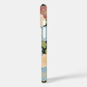 Floral iPhone hoesje van blauw, roze, groen en gou (Achterkant / Links)