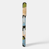 Floral iPhone hoesje van blauw, roze, groen en gou (Achterkant / Rechts)