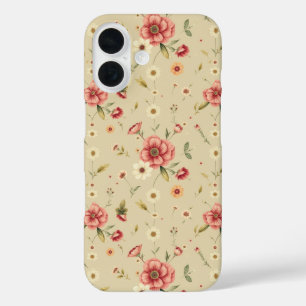  Floral iPhone & iPad Case in Beige
