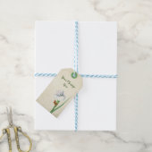 Floral Iris - geïnspireerde Natuur Cadeaulabel (Met Touw)