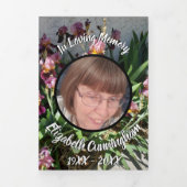 Floral Iris Patch Vijf foto Memorial Drieluik Aankondiging (Cover)