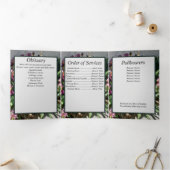 Floral Iris Patch Vijf foto Memorial Drieluik Aankondiging (Binnen)