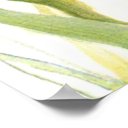 Floral Iris waterverf Poster (Hoek)