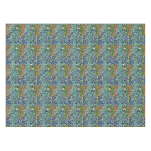 Floral Irises Garden Vincent van Gogh Geïnspireerd Tafelkleed (Voorkant (Horizontaal))