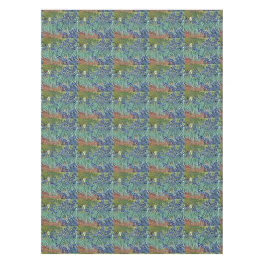 Floral Irises Garden Vincent van Gogh Geïnspireerd Tafelkleed (Voorkant)