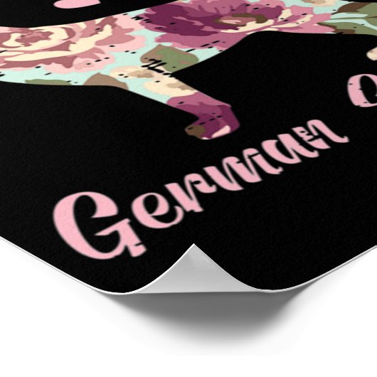 Floral is gewoon een meisje dat van de Duitse herd Poster (Hoek)