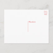 Floral is net getrouwd met Red Rose Flowers Aankondigingskaart (Achterkant)