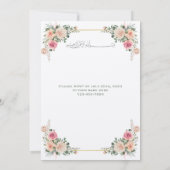 Floral Islamitische bruiloft uitnodiging (Achterkant)