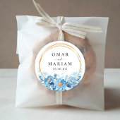 Floral Islamitische Nikkah Huwelijksgunst Ronde Sticker