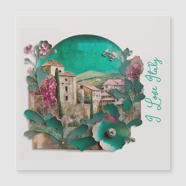 Floral Italiaans papier Sculptuur (Voorkant)