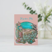 Floral Italiaans papier Sculptuur Feestdagenkaart (Staand voorkant)