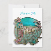 Floral Italiaans papier Sculptuur Feestdagenkaart (Voorkant)