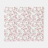 Floral Italian elegance in red wildflowers Fleece Deken (Voorkant (Horizontaal))