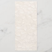 Floral Ivoor Elegant Script Trouwen Menu (Achterkant)