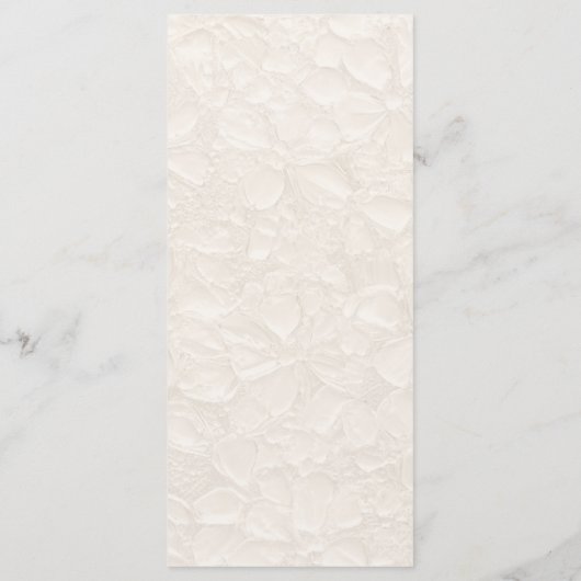 Floral Ivoor Elegant Script Trouwen Menu (Achterkant)